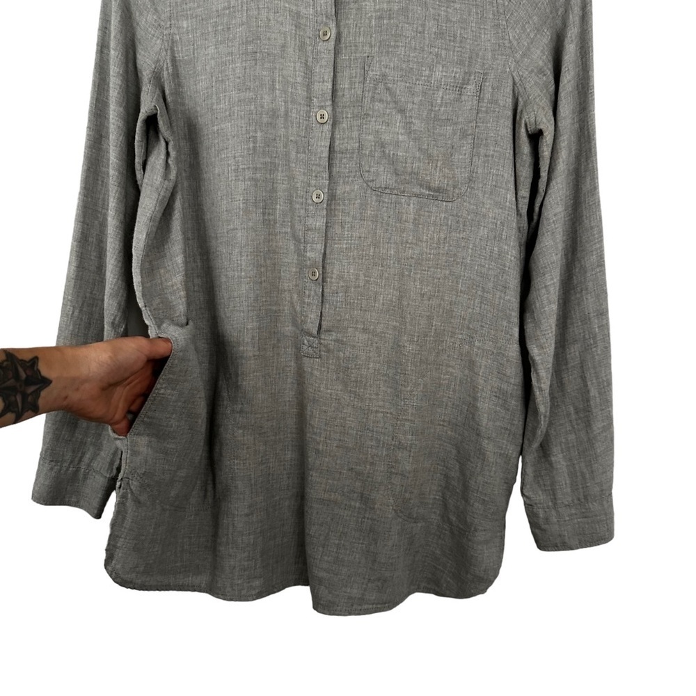 FAT FACE Long Minimalist Slub Cotton Popover - Picture 4 of 10